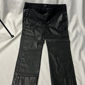 7 For All Mankind women’s black pant. Size 31. Looks and feels like faux leather